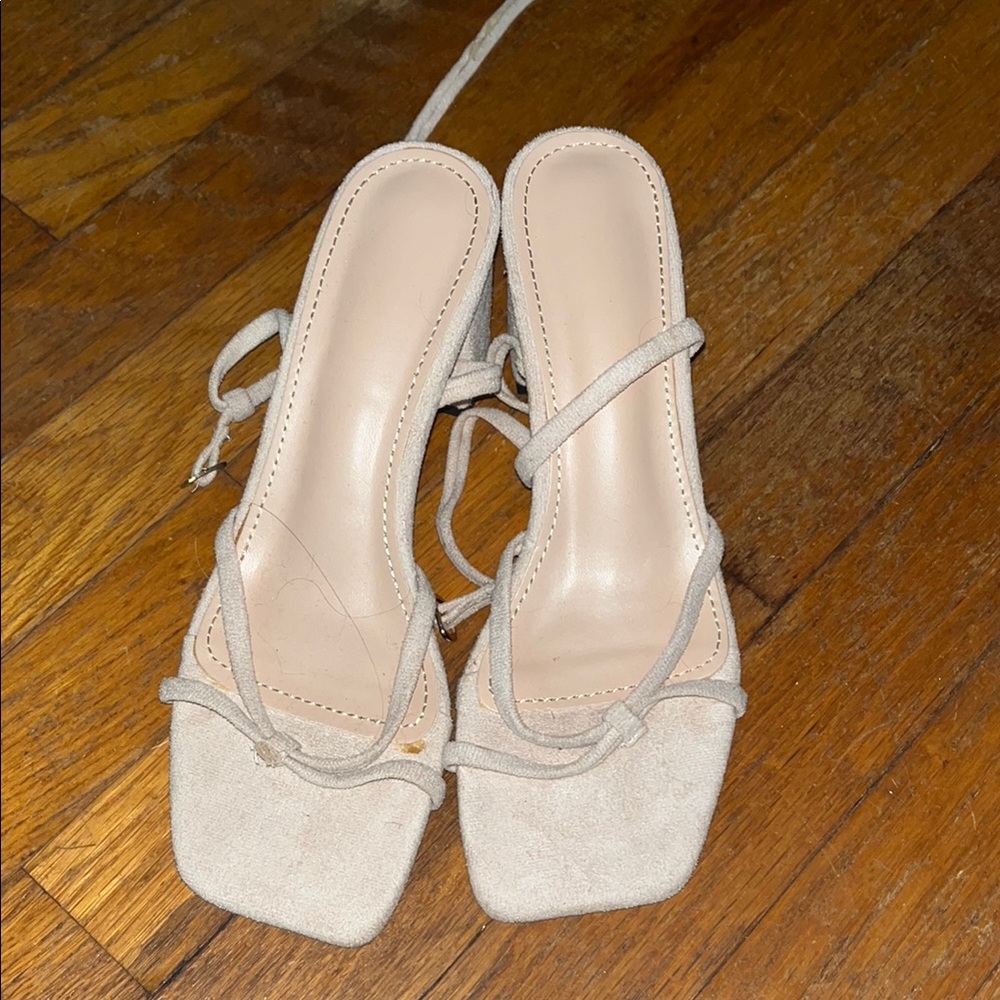 Chic Cream Strappy Heels